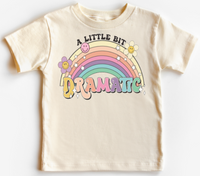 
              Retro dramatic rainbow little girls shirt
            