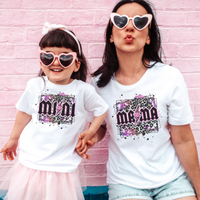 Mama mini girly punk matching t-shirts