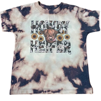 Howdy heifer kids bleached shirt