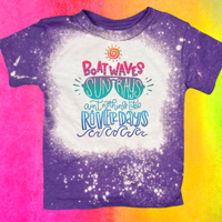 kids summer t-shirt, river life, toddler shirt, bleached kids shirt
