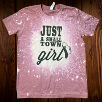 just a small town girl kids bleached t-shirt, toddler shirt, kids tops, toddler t-shirt