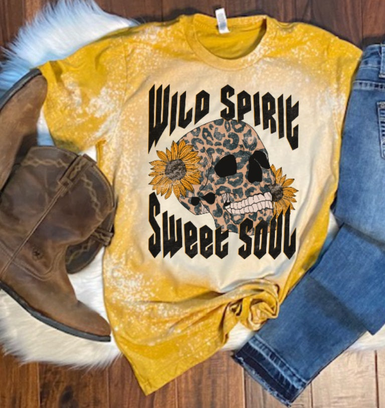 Wild Spirit sweet soul women's skull tee